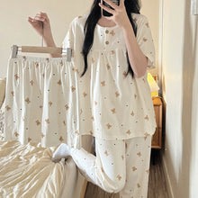 Cotton Three - piece Pajamas For Women Spring And Summer - Bay Buy Shopping