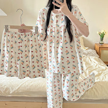 Cotton Three - piece Pajamas For Women Spring And Summer - Bay Buy Shopping