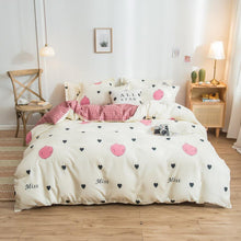 Cover Set Bed Cotton Quilt Bedsheet Bedding Duvet Fitted - Bay Buy Shopping