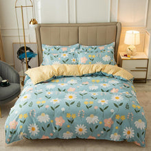 Cover Set Bed Cotton Quilt Bedsheet Bedding Duvet Fitted - Bay Buy Shopping