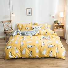 Cover Set Bed Cotton Quilt Bedsheet Bedding Duvet Fitted - Bay Buy Shopping