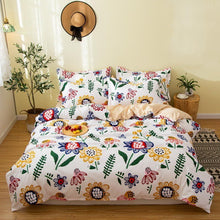 Cover Set Bed Cotton Quilt Bedsheet Bedding Duvet Fitted - Bay Buy Shopping