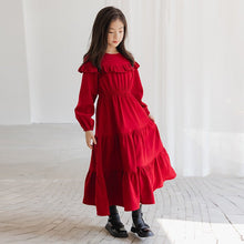 CUHK Girls Western Fashion Dress Long Sleeve Corduroy - Bay Buy Shopping