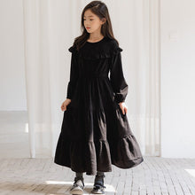 CUHK Girls Western Fashion Dress Long Sleeve Corduroy - Bay Buy Shopping