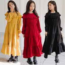 CUHK Girls Western Fashion Dress Long Sleeve Corduroy - Bay Buy Shopping