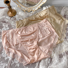 Skin-friendly Ice Silk Underwear Lace Edge Comfortable Satin Underwear Sheath Sexy Seamless Underwear Simple