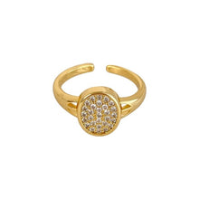 Antique Oval Full Diamond Ring Light Luxury Minority