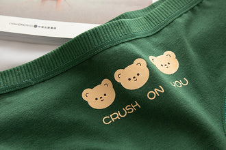 Pure Cotton Crotch Mid-waist Cute Cartoon Student Panties