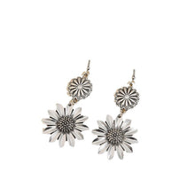 Sunflower Design Hanging Earrings Zinc Alloy Jewelry For Women