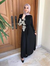Dignified embroidery long dress with big swing - Bay Buy Shopping