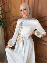 Dignified embroidery long dress with big swing - Bay Buy Shopping