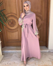 Dignified embroidery long dress with big swing - Bay Buy Shopping