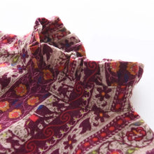 Dress Stand Collar Long Sleeve Print Girl - Bay Buy Shopping