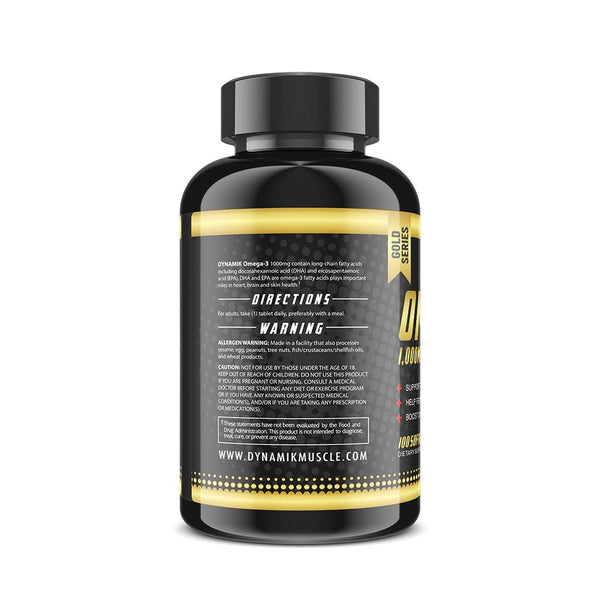 Dynamik Omega - 3 1000mg Fish Oil Gold Series 100 Softgels - Bay Buy Shopping