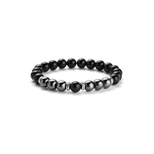 Tigereye Haematite Unisex Silver-strip Bracelet