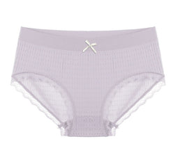 Graphene Bottom Crotch Breathable Panties Female Mid-waist Student Cloud Pants Briefs
