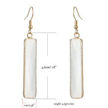 Design Natural Stone Opal Geometric Popular Earrings