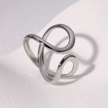Geometric Asymmetric Minimalistic Personalized Advanced Sense Gold-plated Open Ring