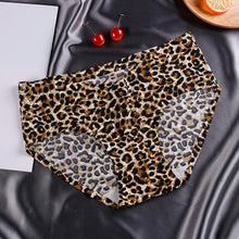 Female Plus Size Low Waist Seamless Ice Silk Briefs