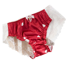 Panties For Women Lace Kawaii Sexy Lingerie Underwear Heart Print Gril Briefs Female Casual