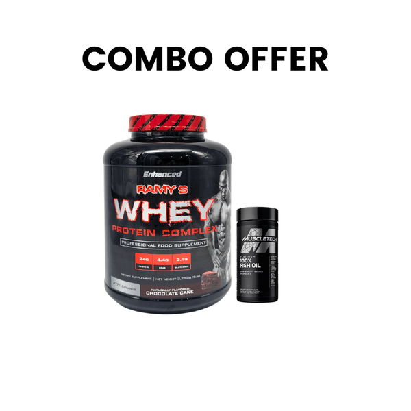Enhanced RAMY'S WHEY 5LBS + MuscleTech 100% Fish Oil - Bay Buy Shopping