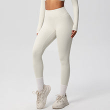 European And American High Waist Nude Feel Skin - friendly Tights Running Sports Fitness - Bay Buy Shopping