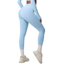 European And American High Waist Nude Feel Skin - friendly Tights Running Sports Fitness - Bay Buy Shopping