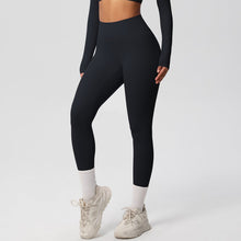 European And American High Waist Nude Feel Skin - friendly Tights Running Sports Fitness - Bay Buy Shopping