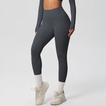European And American High Waist Nude Feel Skin - friendly Tights Running Sports Fitness - Bay Buy Shopping
