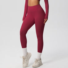 European And American High Waist Nude Feel Skin - friendly Tights Running Sports Fitness - Bay Buy Shopping