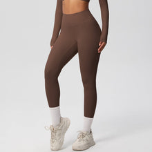 European And American High Waist Nude Feel Skin - friendly Tights Running Sports Fitness - Bay Buy Shopping