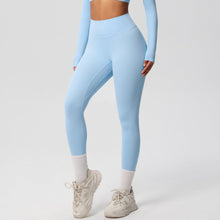 European And American High Waist Nude Feel Skin - friendly Tights Running Sports Fitness - Bay Buy Shopping