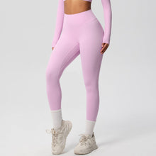 European And American High Waist Nude Feel Skin - friendly Tights Running Sports Fitness - Bay Buy Shopping