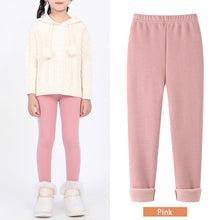 FallWinter Hot - selling Girls' Leggings Fleece - lined Warm Cropped Pants - Bay Buy Shopping