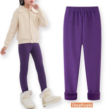 FallWinter Hot - selling Girls' Leggings Fleece - lined Warm Cropped Pants - Bay Buy Shopping