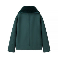 Fashion Casual All - match Loose Detachable Lapel Long - sleeved Woolen Coat - Bay Buy Shopping
