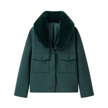 Fashion Casual All - match Loose Detachable Lapel Long - sleeved Woolen Coat - Bay Buy Shopping