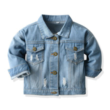Fashion Children's Lapel Denim Jacket Cardigan - Bay Buy Shopping
