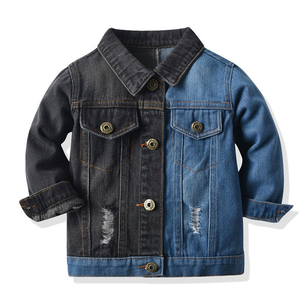 Fashion Children's Lapel Denim Jacket Cardigan - Bay Buy Shopping