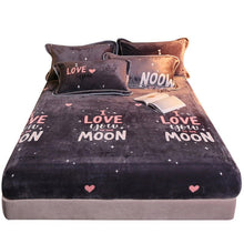 Flannel Bed Sheet One - piece Coral Fleece Plus Velvet Warm Non - slip Fixed Bed Cover - Bay Buy Shopping