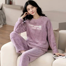 Flannel Women Pajamas Sets Sleepwear Home - Bay Buy Shopping