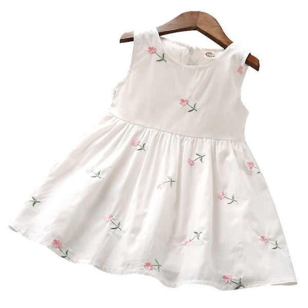 Floral Embroidered Skirt With Small Flowers - Bay Buy Shopping