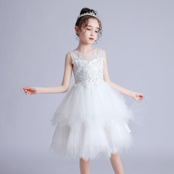 Fluffy dress skirt female flower children's wear - Bay Buy Shopping