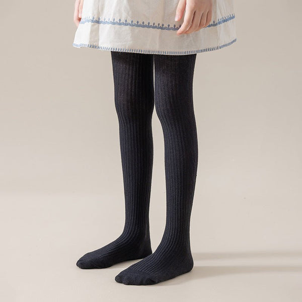 Girls' Casual Solid Color Simple One - piece Cotton Socks - Bay Buy Shopping