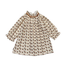 Girls' Floral Dress With Wooden Ears And Long - sleeved Children's Skirt - Bay Buy Shopping