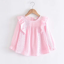 Girls' lace round neck long sleeve shirt - Bay Buy Shopping