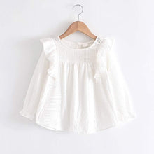 Girls' lace round neck long sleeve shirt - Bay Buy Shopping