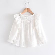Girls' lace round neck long sleeve shirt - Bay Buy Shopping