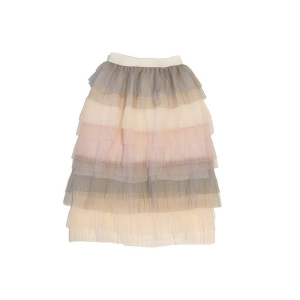 Girls New Gradient Rainbow Long Skirt - Bay Buy Shopping