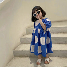 Girls' Skirt Big Polka Dot Puff Sleeve Dress - Bay Buy Shopping